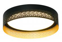  ASHF1214L30D1BK - Ash LED Flush Mount - 12'' - Black