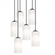  LEOP04MBBKRND6 - Leo 24'' 6 Light Round Pendant - BK