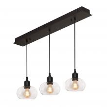  LNYP07MBBKLNR3 - Laney 3 Light Linear Pendant MB 120V,BK