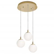  LRTP07MBSBRND3 - Loretto 3 Light Round Pendant MB 120V,SB