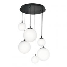  LRTP99MBBKRND6 - Loretto 6 Light Round Pendant,120V,Black