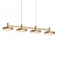  1784.14-PAN - 4-Light Linear Pendant w/Pan Shades