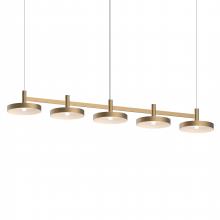  1785.14-PAN - 5-Light Linear Pendant w/Pan Shades