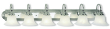  1006-95 - 6 Light BN & Polished Chrome Bath Light