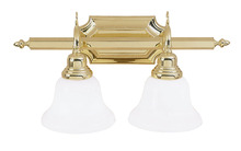  1282-02 - 2 Light Polished Brass Bath Light