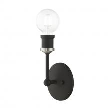  14429-04 - 1 Light Black with Brushed Nickel Accents ADA Vanity Sconce