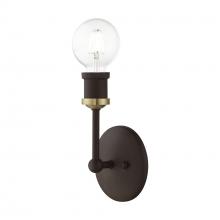  14429-07 - 1 Light Bronze with Antique Brass Accents ADA Vanity Sconce