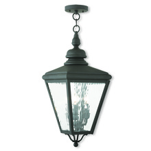  2035-04 - 3 Light Black Outdoor Chain-Hang Lantern