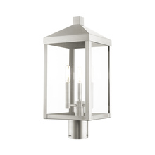  20592-91 - 3 Lt Brushed Nickel Outdoor Post Top Lantern