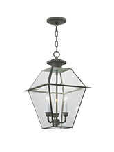  2385-61 - 3 Light Charcoal Outdoor Chain Lantern
