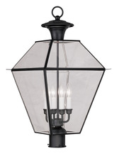 Livex Lighting 2388-04 - 4 Light Black Outdoor Post Lantern