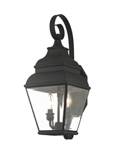  2591-04 - 2 Light Black Outdoor Wall Lantern