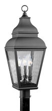  2606-04 - 3 Light Black Outdoor Post Lantern