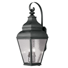  2607-04 - 4 Light Black Outdoor Wall Lantern