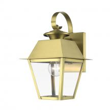  27212-08 - 1 Light Natural Brass Outdoor Small Wall Lantern