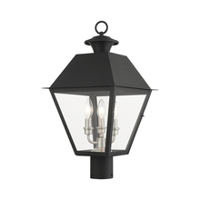  27219-04 - 3 Lt Black  Outdoor Post Top Lantern