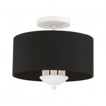  40111-03 - 3 Light White Semi-Flush Mount