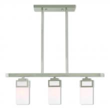  40193-91 - 3 Lt BN Linear Chandelier