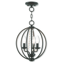  40913-92 - 3 Light EBZ Mini Chandelier/Flush Mount