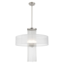  41142-91 - 4 Lt Brushed Nickel Pendant Chandelier