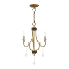  41273-01 - 3 Lt Antique Brass Mini Chandelier