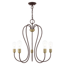  41365-07 - 5 Lt Bronze Chandelier