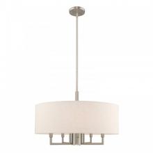  42605-91 - 6 Lt Brushed Nickel Pendant Chandelier