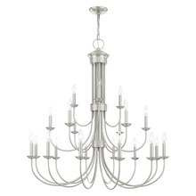  42688-91 - 21 Lt Brushed Nickel Chandelier