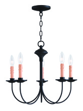  4455-04 - 5 Light Black Chandelier