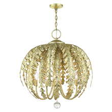  46235-28 - 5 Lt Winter Gold Chandelier