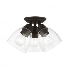  46339-07 - 3 Light Bronze Semi-Flush