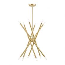  46776-12 - 12 Lt Satin Brass Chandelier