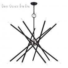  47009-04 - 14 Light Black Extra Large Foyer Chandelier