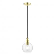  48971-12 - 1 Light Satin Brass Sphere Mini Pendant