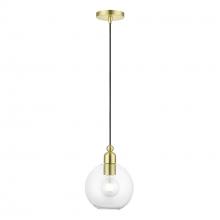  48972-12 - 1 Light Satin Brass Sphere Pendant