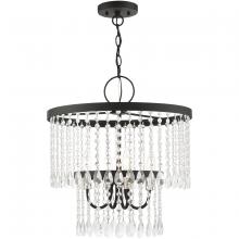  51064-04 - 4 Lt Black Pendant Chandelier