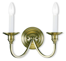  5142-01 - 2 Light Antique Brass Wall Sconce