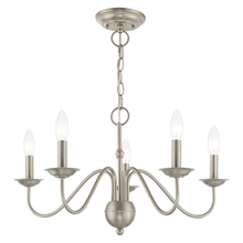  52165-91 - 5 Lt Brushed Nickel Chandelier