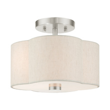  58061-91 - 2 Lt Brushed Nickel Semi Flush