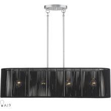 Livex Lighting 60235-81 - 4 Light Painted Nickel Large Linear Chandelier
