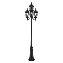  7557-14 - 4 Lt Textured Black Outdoor Post Light