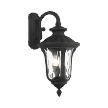  7857-14 - 3 Lt Textured Black Outdoor Wall Lantern