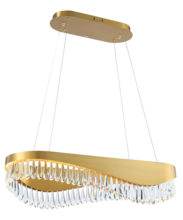  KCH1101L-38CG - Venosa Small Long Chandelier - Gold