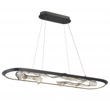  10178-015 - Nettuno, Large Oval LED Chandelier, Metallic Brushed Grey