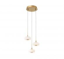  10194-030 - Adelfia, 3 Light Round LED Pendant, Painted Antique Brass
