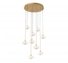  10195-030 - Adelfia, 9 Light Round LED Chandelier, Painted Antique Brass