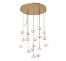  10196-030 - Adelfia, 19 Light Round LED Chandelier, Painted Antique Brass