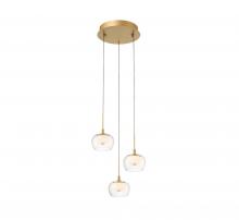  10212-030 - Manarola, 3 Light Round LED Pendant, Painted Antique Brass