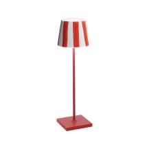  LD0340FC1 - Poldina Lido Table Lamp - Red  Red Stripes