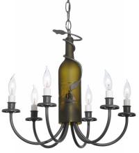  112640 - 18"W Tuscan Vineyard 6 LT Wine Bottle Chandelier